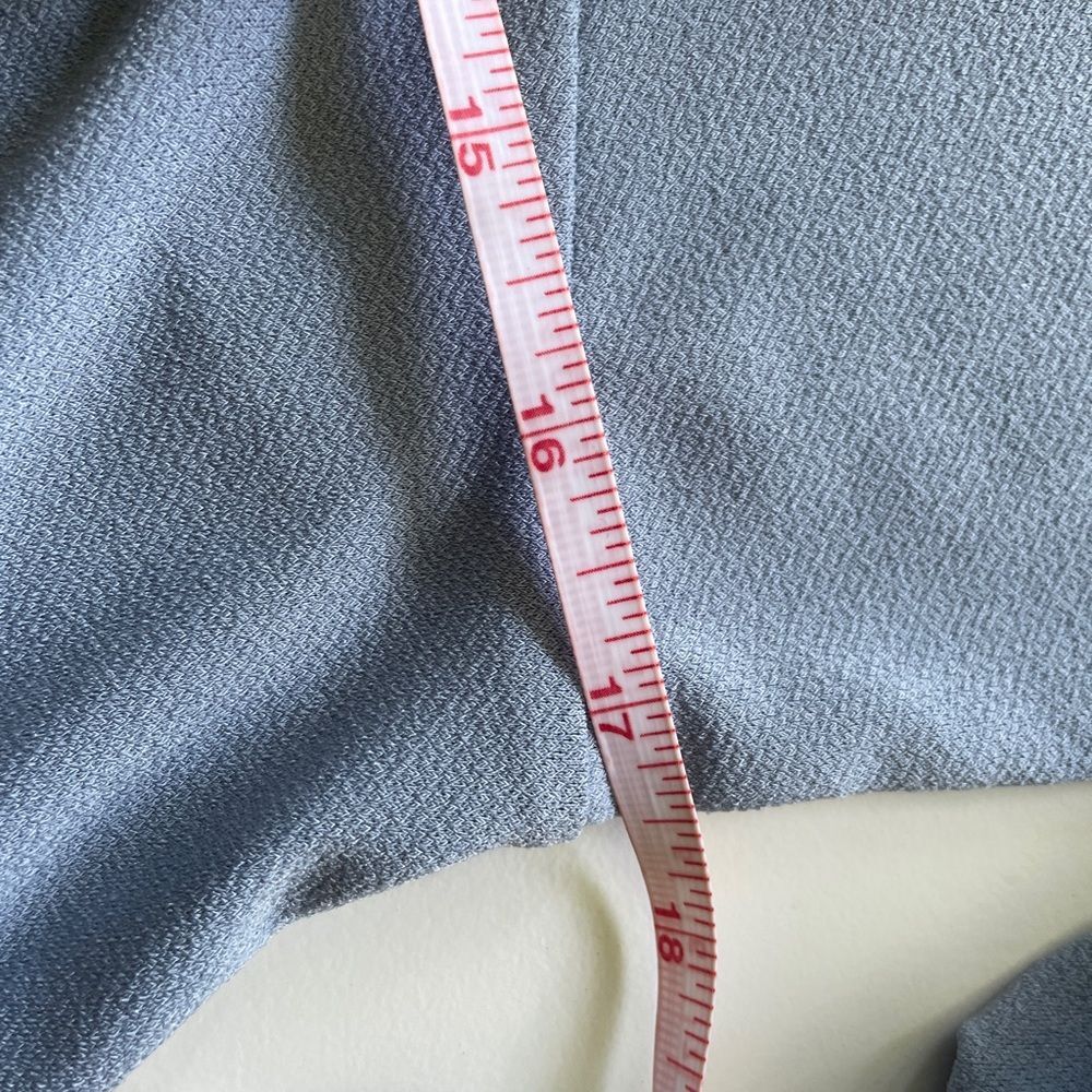 BANANA REPUBLIC Periwinkle Baby Blue Cozy Bell Sleeve Top L Large - Picture 5 of 7